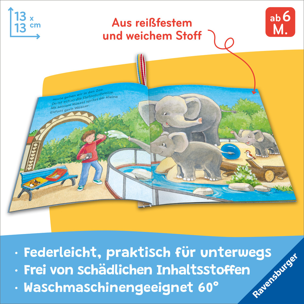 Weitere Ansicht: Mein Knuddel-Knautsch-Buch - Besuch im Zoo | Friederike Kunze
