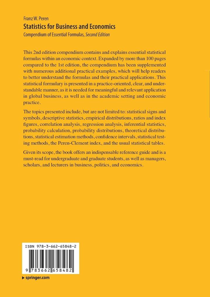 Weitere Ansicht: Statistics for Business and Economics | Franz W. Peren