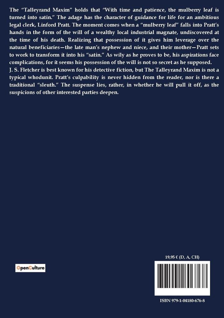 Weitere Ansicht: The Talleyrand Maxim | J. S. Fletcher