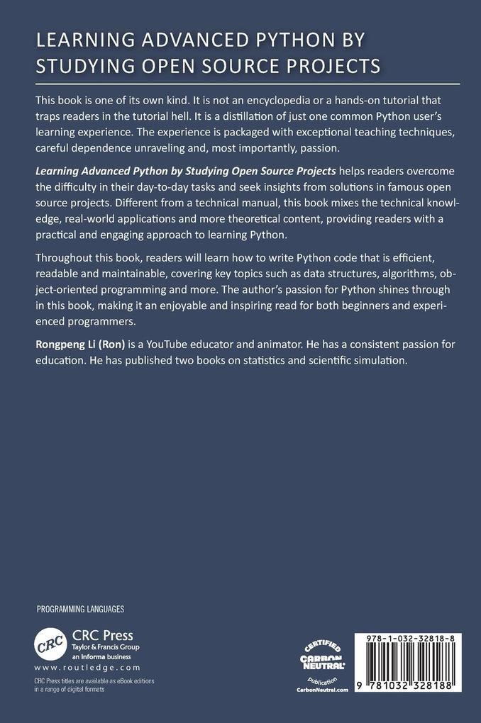 Weitere Ansicht: Learning Advanced Python by Studying Open Source Projects | Rongpeng Li