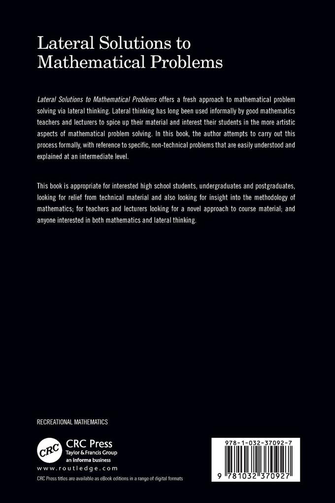 Weitere Ansicht: Lateral Solutions to Mathematical Problems | Desmond MacHale