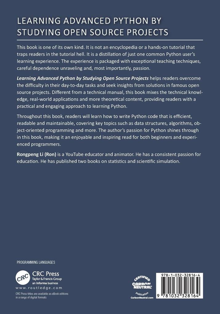 Weitere Ansicht: Learning Advanced Python by Studying Open Source Projects | Rongpeng Li