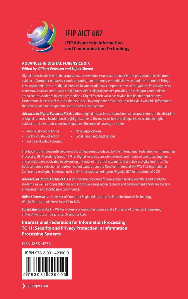 Weitere Ansicht: Advances in Digital Forensics XIX