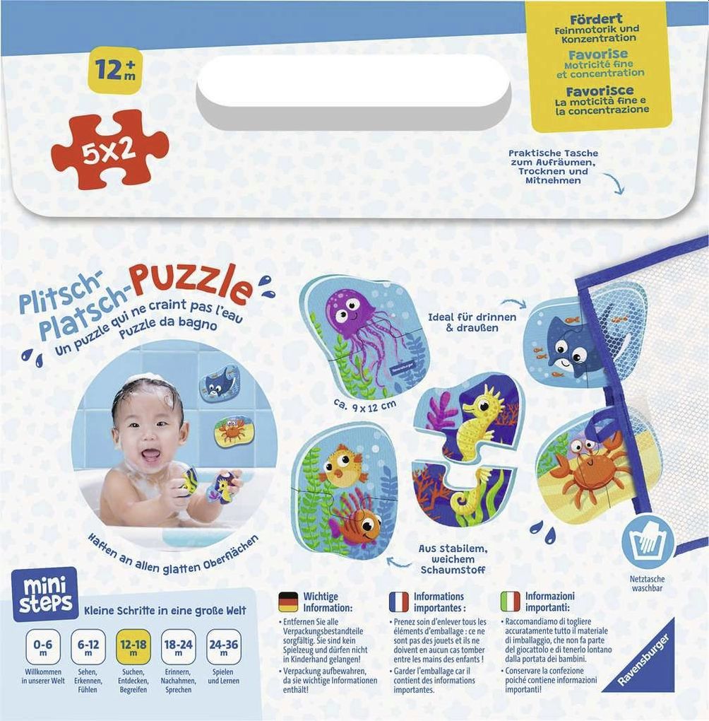 Weitere Ansicht: ministeps Plitsch-Platsch-Puzzle Meerestiere - ab 12 Monate