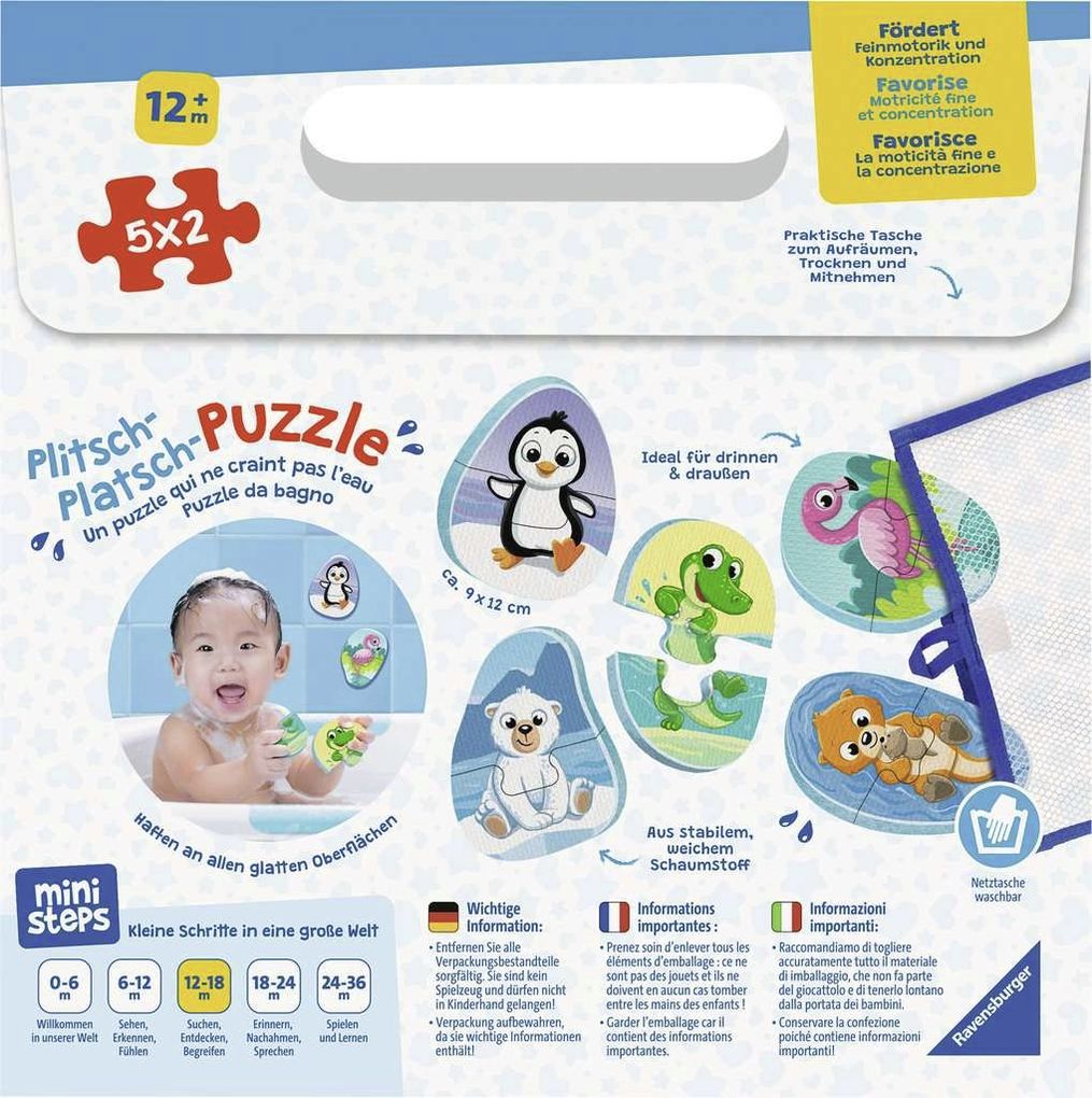 Weitere Ansicht: ministeps Plitsch-Platsch-Puzzle Lieblingstiere - ab 12 Monate