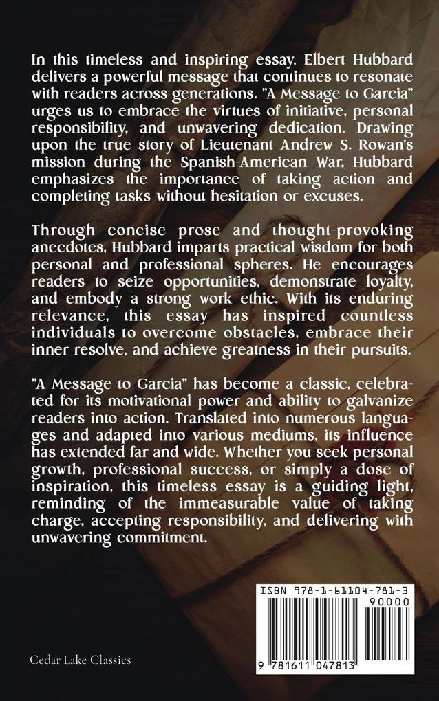 Weitere Ansicht: A Message to Garcia | Elbert Hubbard