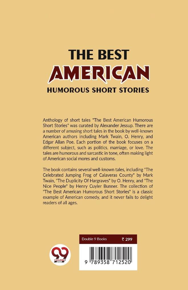 Weitere Ansicht: The Best American Humorous Short Stories | Ed. Alexander Jessup