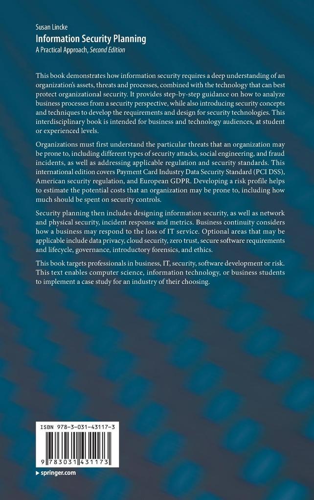 Weitere Ansicht: Information Security Planning | Susan Lincke
