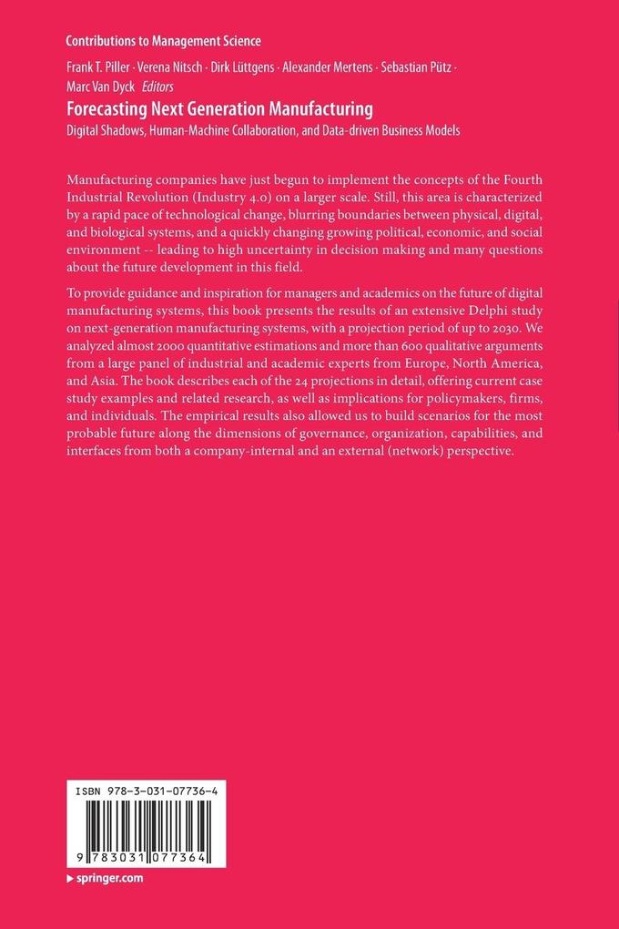 Weitere Ansicht: Forecasting Next Generation Manufacturing