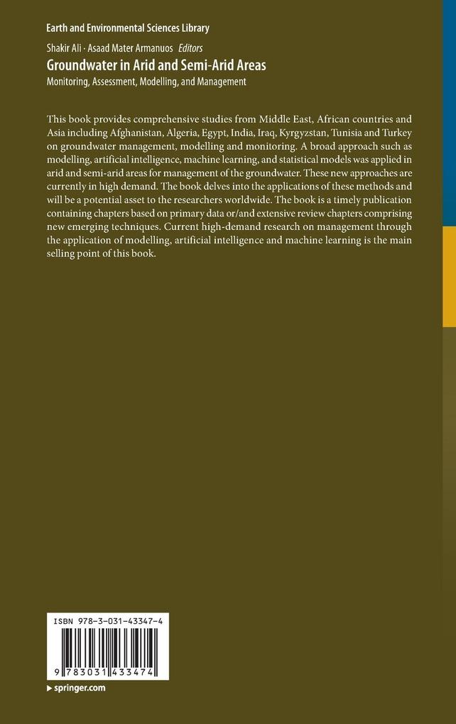 Weitere Ansicht: Groundwater in Arid and Semi-Arid Areas