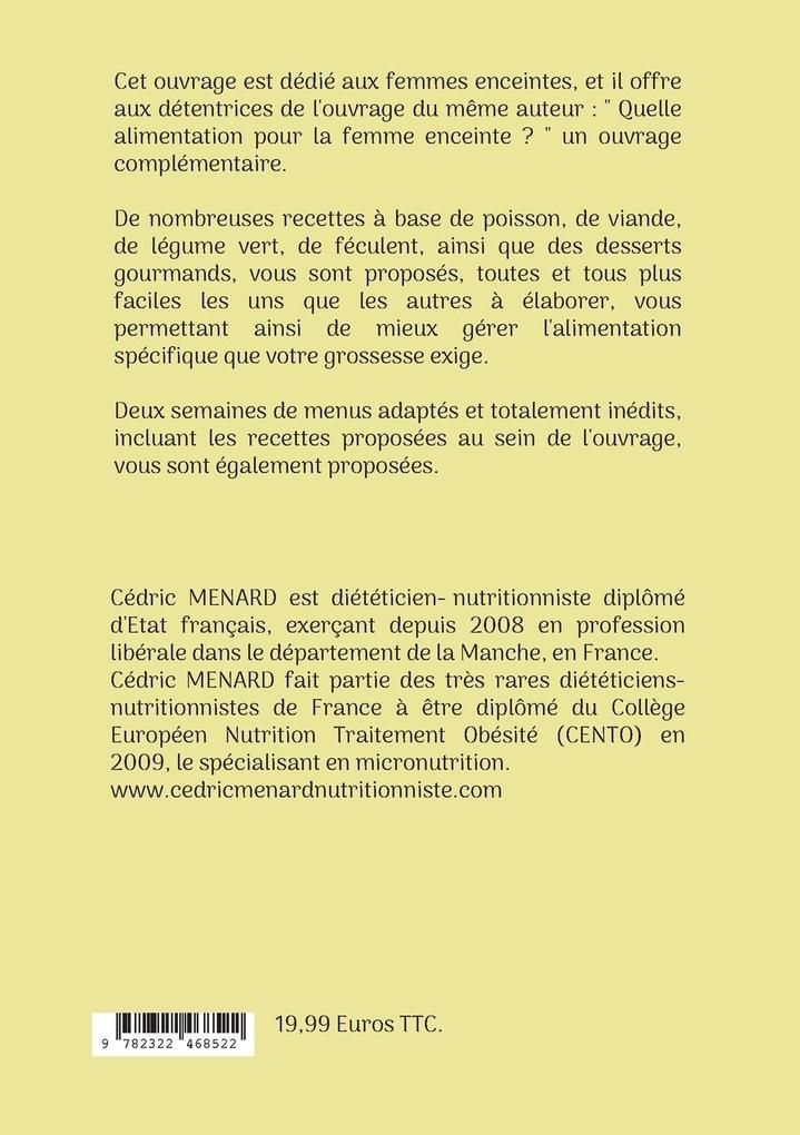 Weitere Ansicht: Mes recettes faciles pour la femme enceinte. | Cédric Menard