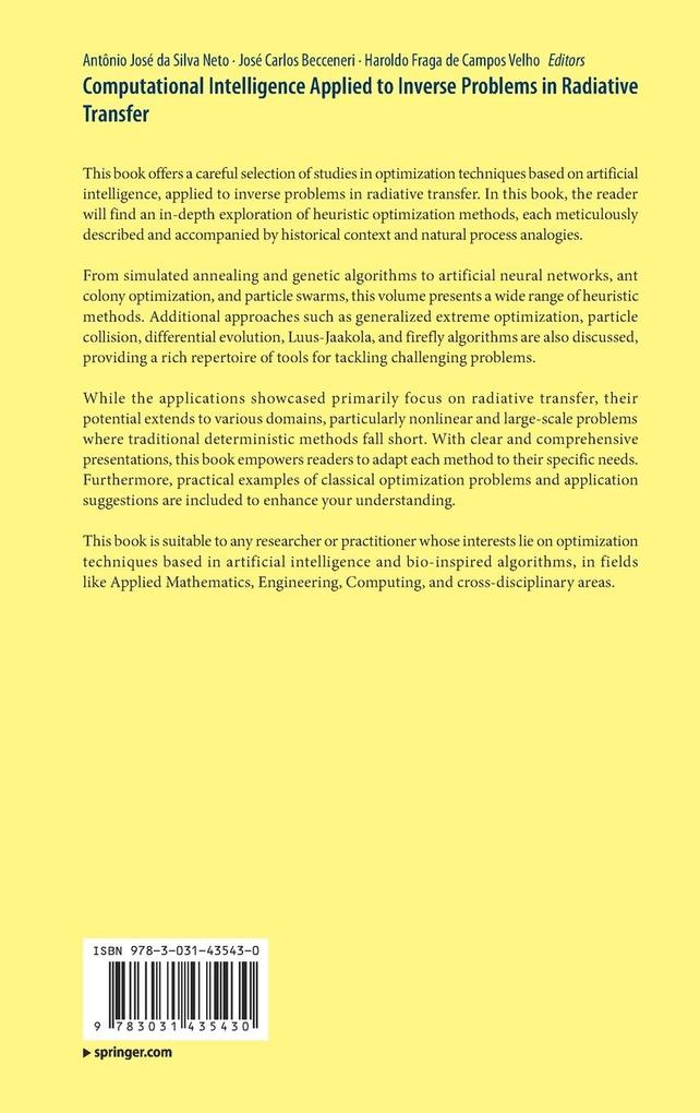 Weitere Ansicht: Computational Intelligence Applied to Inverse Problems in Radiative Transfer