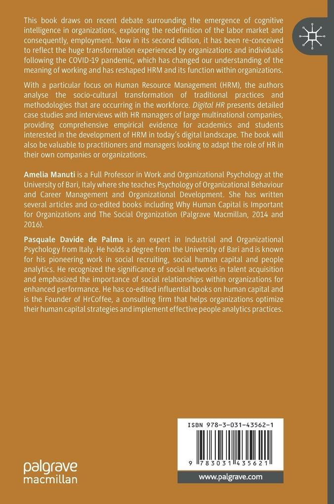 Weitere Ansicht: Digital HR | Amelia Manuti, Pasquale Davide de Palma