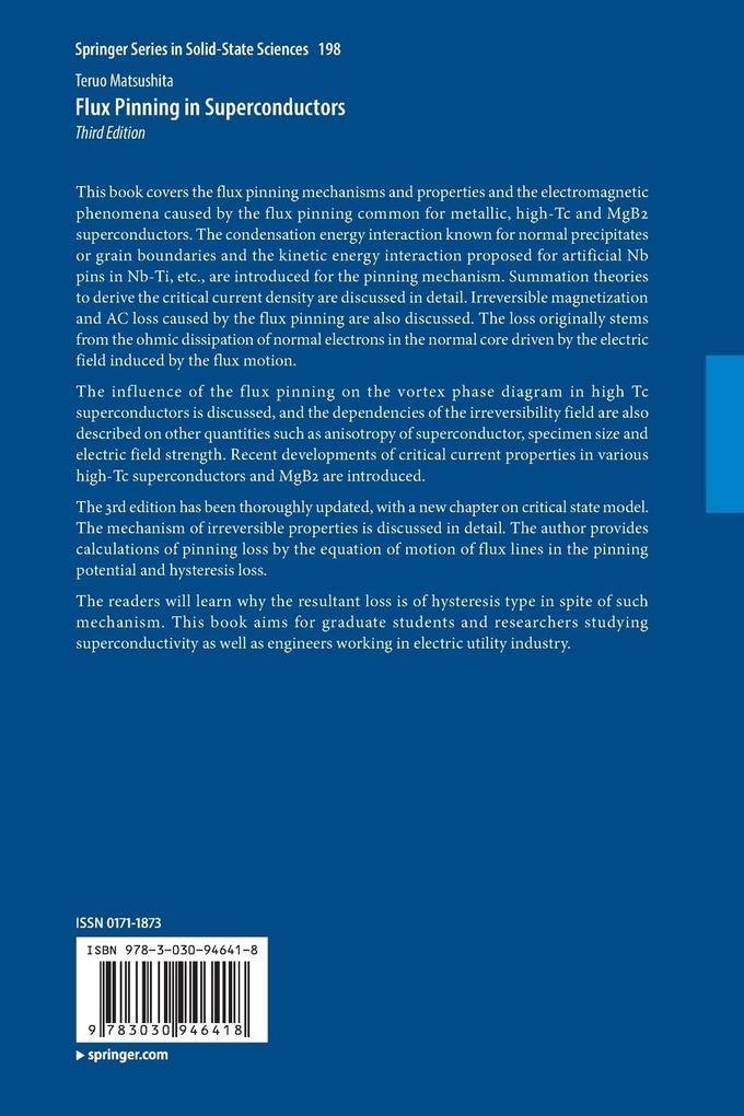 Weitere Ansicht: Flux Pinning in Superconductors | Teruo Matsushita
