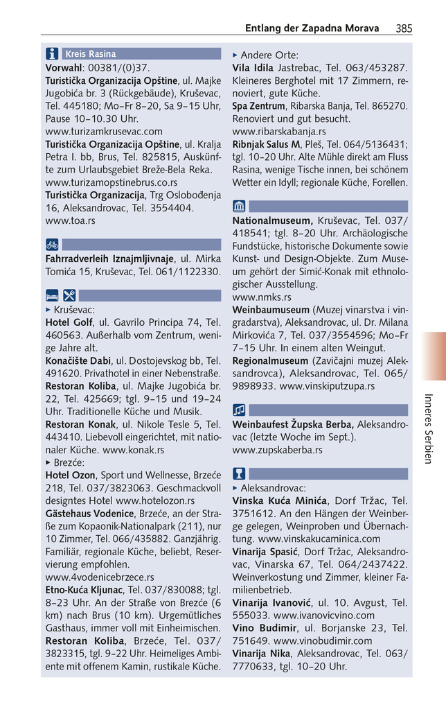 Weitere Ansicht: TRESCHER Reiseführer Serbien | Birgitta Gabriela Hannover Moser