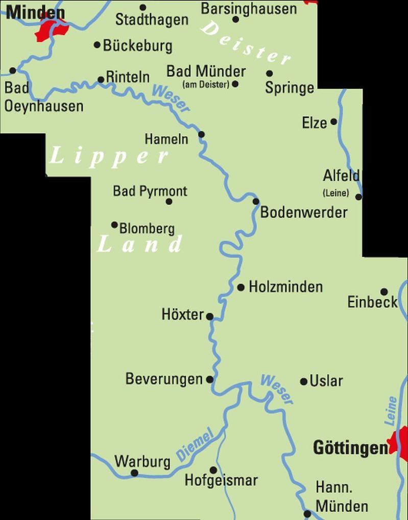 Weitere Ansicht: BVA ADFC Regionalkarte Weserbergland 1:75.000