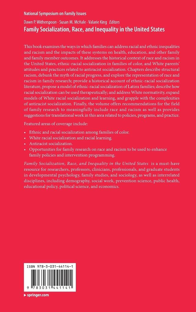 Weitere Ansicht: Family Socialization, Race, and Inequality in the United States