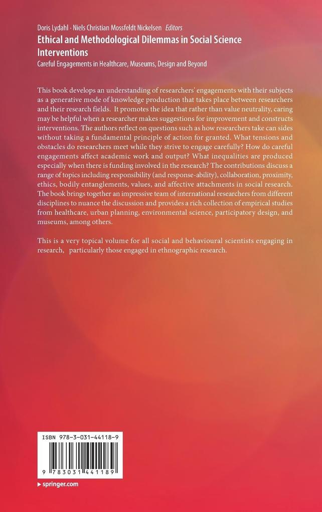 Weitere Ansicht: Ethical and Methodological Dilemmas in Social Science Interventions