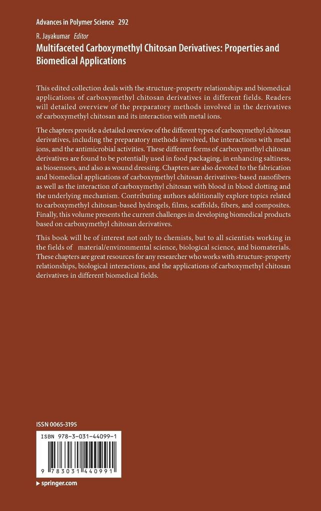 Weitere Ansicht: Multifaceted Carboxymethyl Chitosan Derivatives: Properties and Biomedical Applications