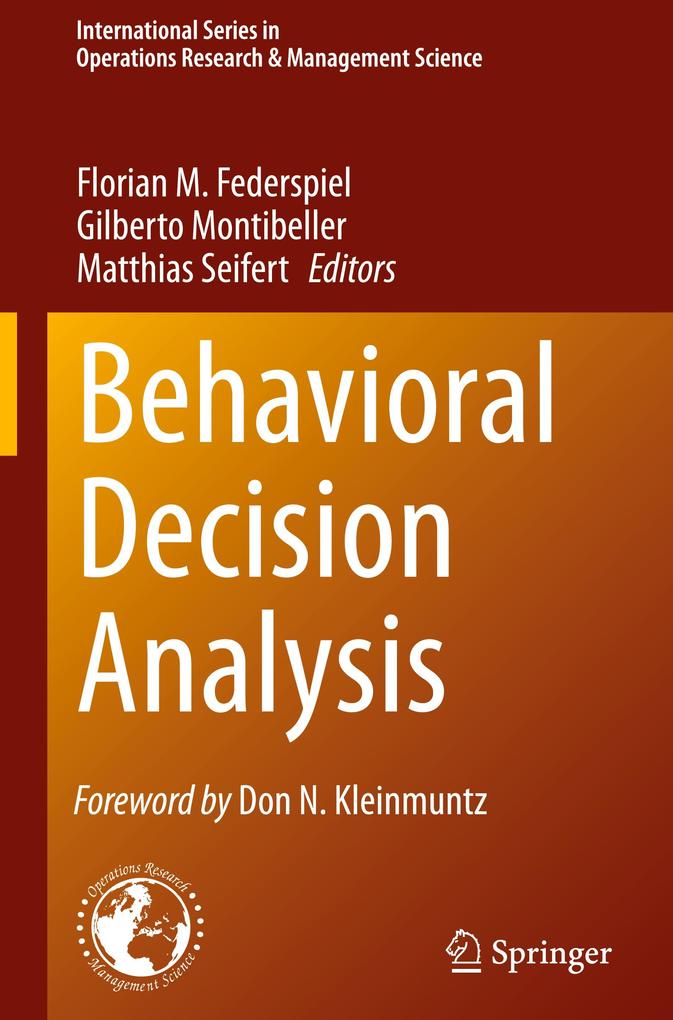 Produktbild: Behavioral Decision Analysis | Don N. Kleinmuntz