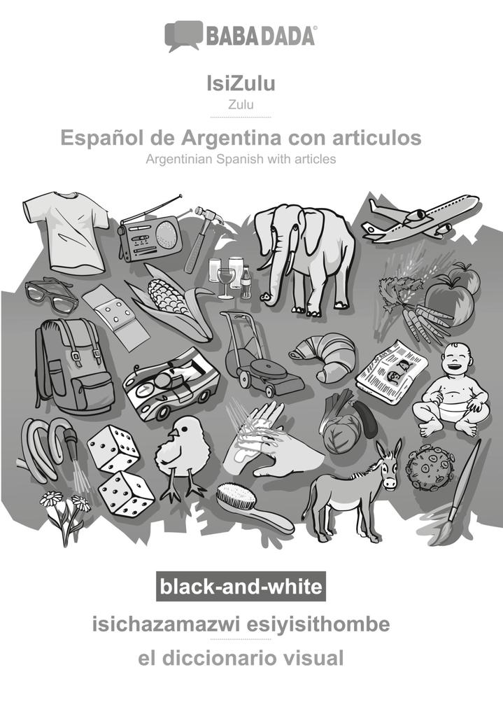 Produktbild: IsiZulu - Español de Argentina con articulos, isichazamazwi esiyisithombe, BW | Babadada Gmbh