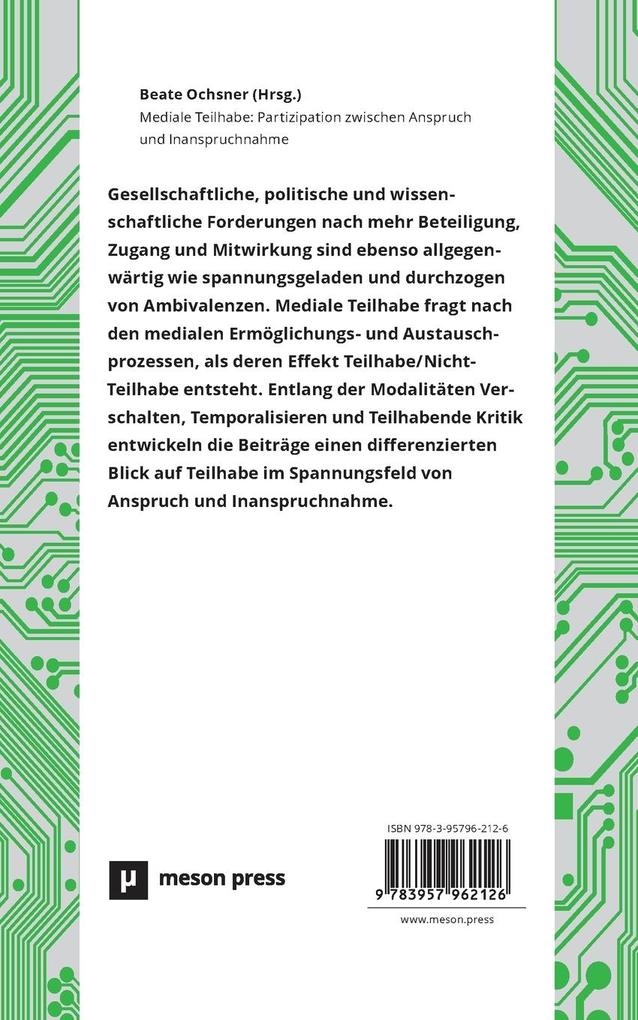 Weitere Ansicht: Mediale Teilhabe