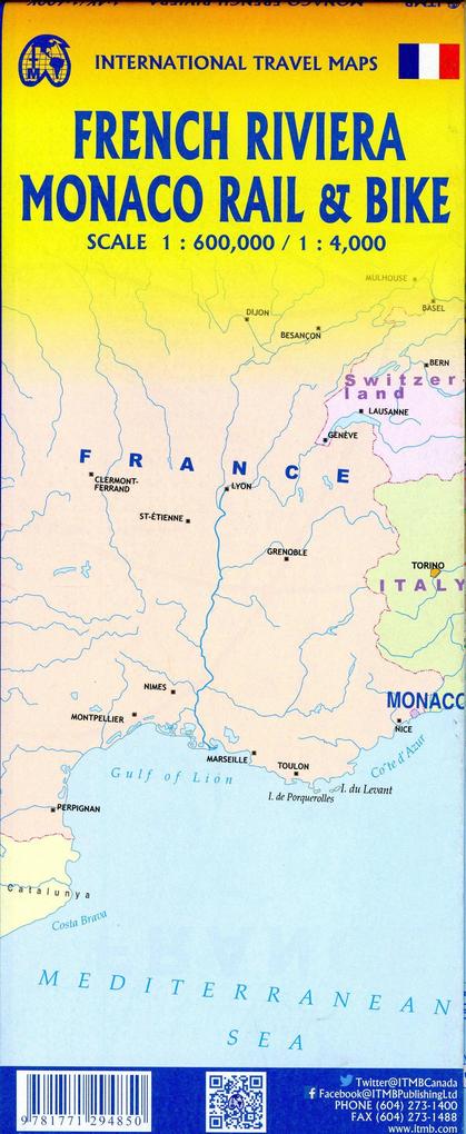 Weitere Ansicht: Monaco & French Riviera 1:4000