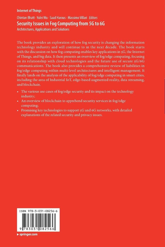 Weitere Ansicht: Security Issues in Fog Computing from 5G to 6G