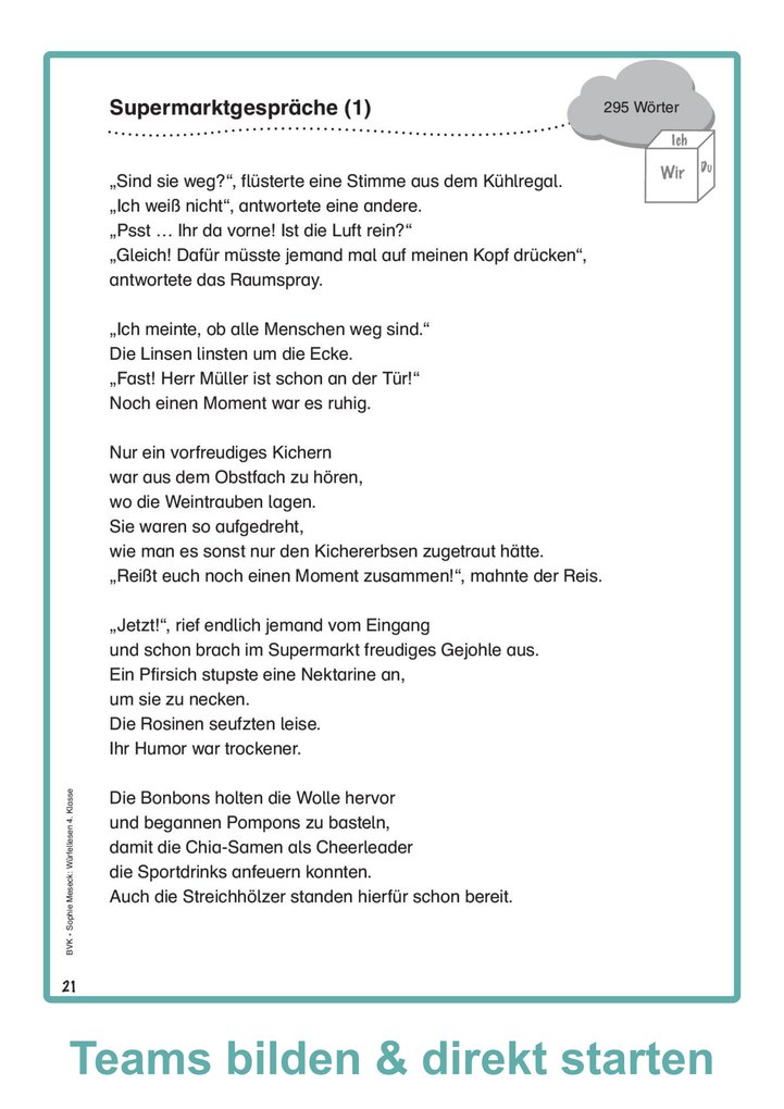 Weitere Ansicht: Würfellesen - 4. Klasse | Sophie Meseck