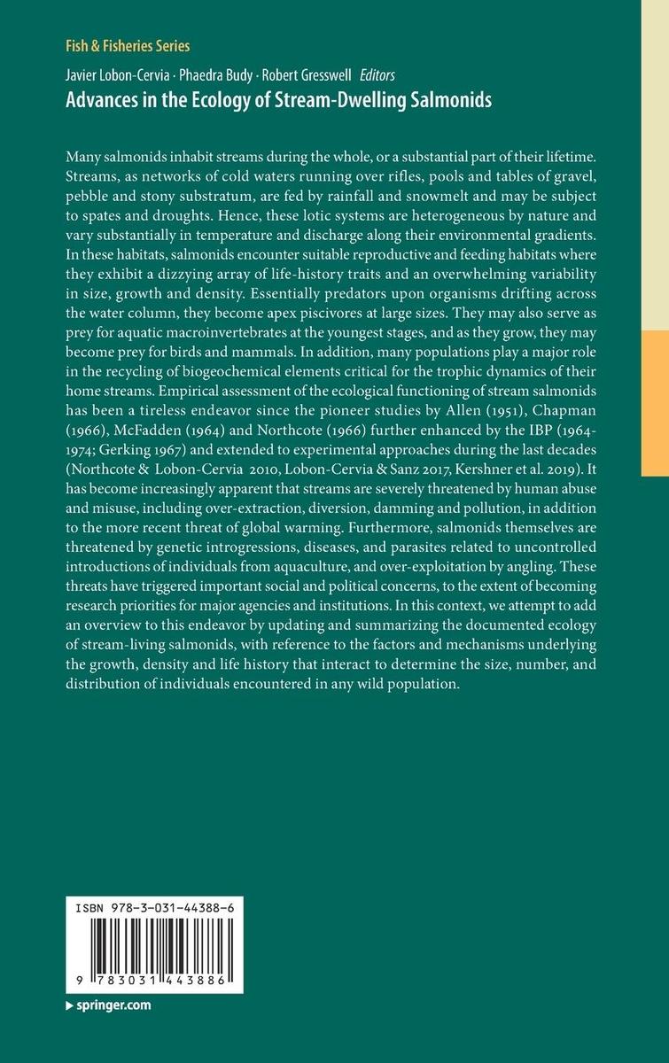 Weitere Ansicht: Advances in the Ecology of Stream-Dwelling Salmonids
