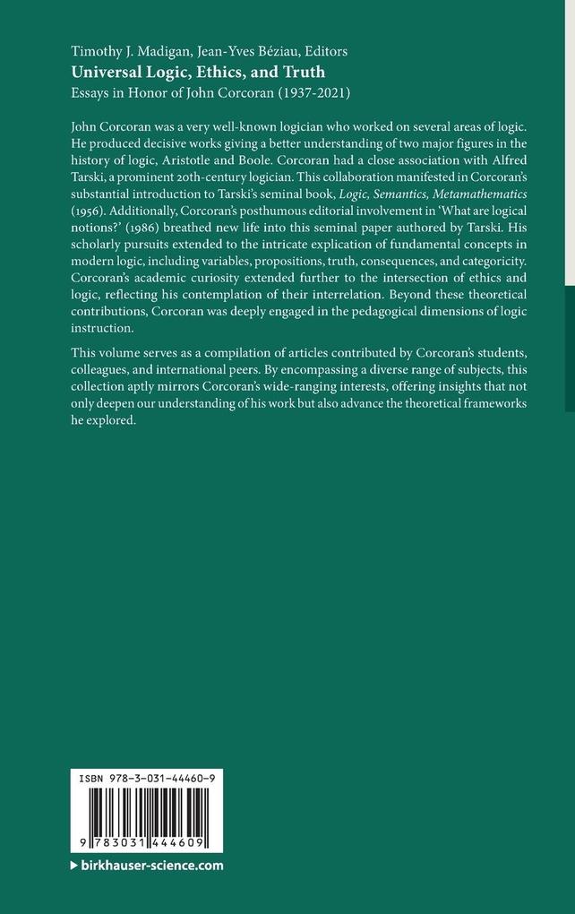 Weitere Ansicht: Universal Logic, Ethics, and Truth