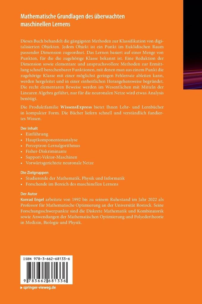 Weitere Ansicht: Mathematische Grundlagen des überwachten maschinellen Lernens | Konrad Engel