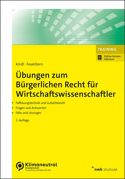 Produktbild: Übungen zum Bürgerlichen Recht für Wirtschaftswissenschaftler | Johann Kindl, Andreas Feuerborn