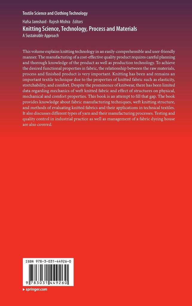 Weitere Ansicht: Knitting Science, Technology, Process and Materials