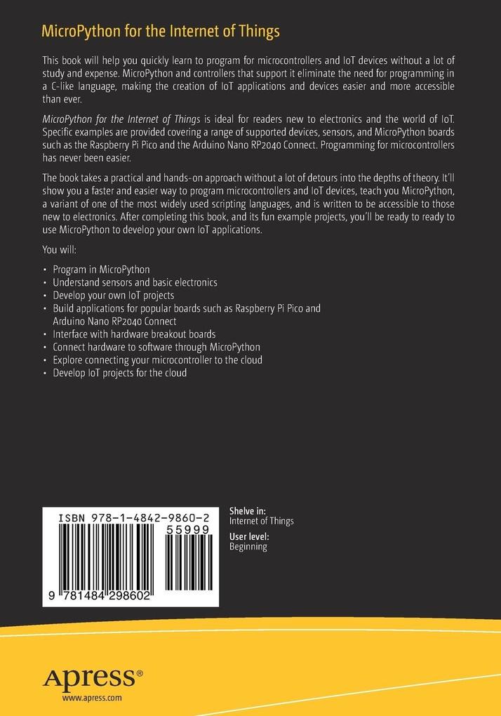 Weitere Ansicht: MicroPython for the Internet of Things | Charles Bell