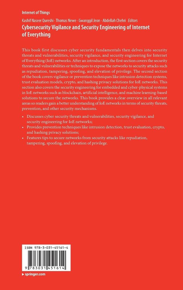 Weitere Ansicht: Cybersecurity Vigilance and Security Engineering of Internet of Everything