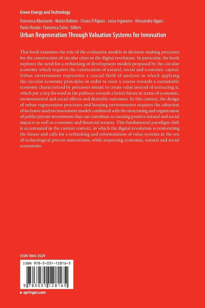 Weitere Ansicht: Urban Regeneration Through Valuation Systems for Innovation
