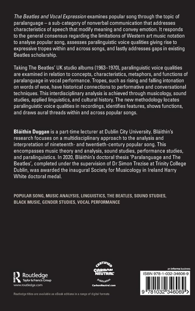 Weitere Ansicht: The Beatles and Vocal Expression | Bláithín Duggan