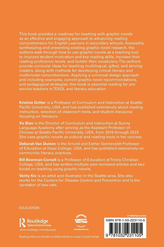 Weitere Ansicht: Teaching Graphic Novels to Adolescent Multilingual (and All) Learners | Kristine Gritter, Xu Bian, Deborah van Duinen, Bill Boerman-Cornell