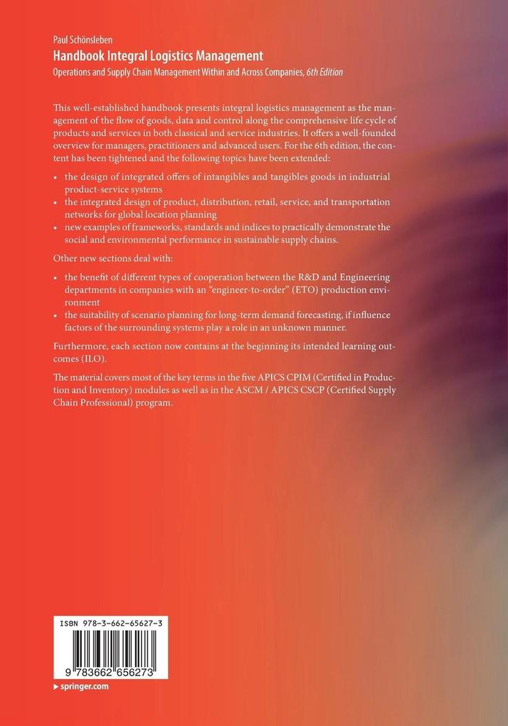 Weitere Ansicht: Handbook Integral Logistics Management | Paul Schönsleben