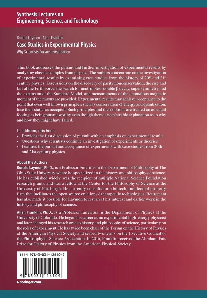 Weitere Ansicht: Case Studies in Experimental Physics | Ronald Laymon, Allan Franklin