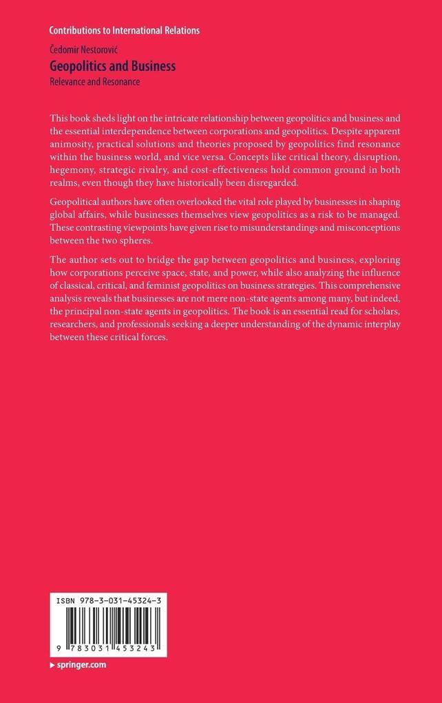 Weitere Ansicht: Geopolitics and Business | edomir Nestorovi