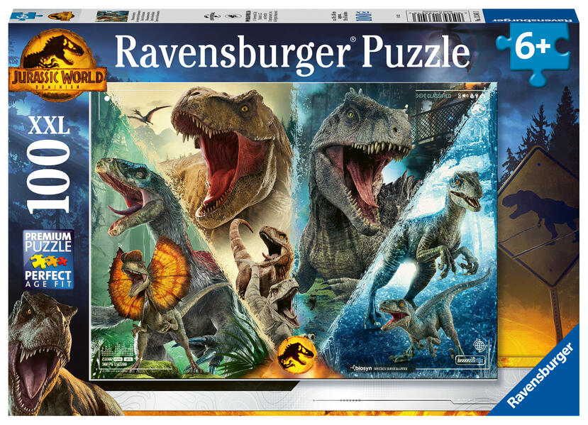 Produktbild: Kinderpuzzle 100 XXL Teile - Jurassic Park - Dinosaurierarten