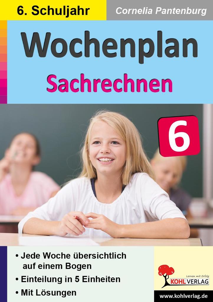 Produktbild: Wochenplan Sachrechnen / Klasse 6 | Cornelia Pantenburg