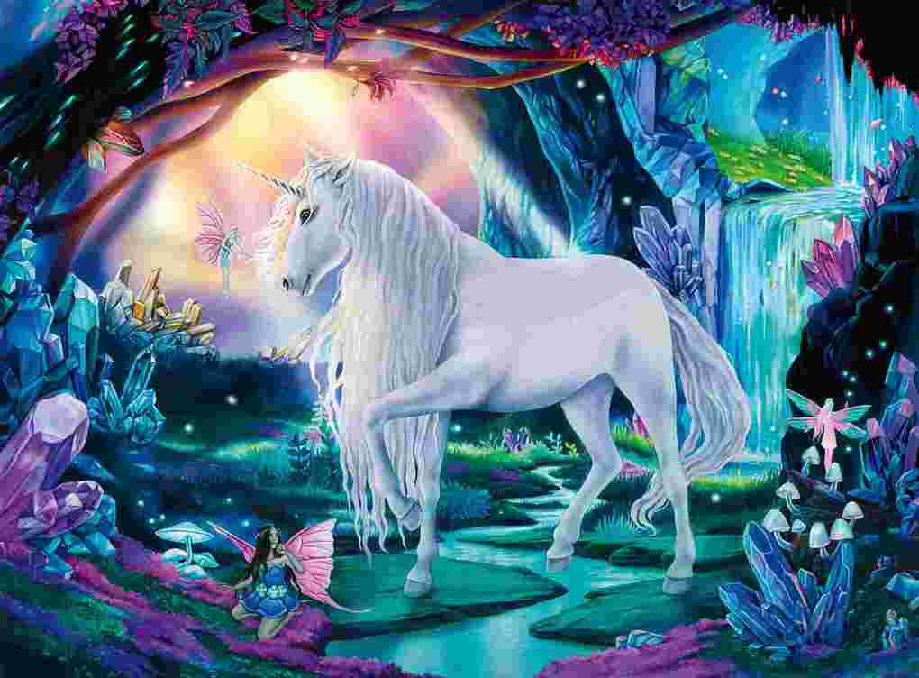 Weitere Ansicht: Kinderpuzzle 300 XXL Teile - Kristall-Einhorn