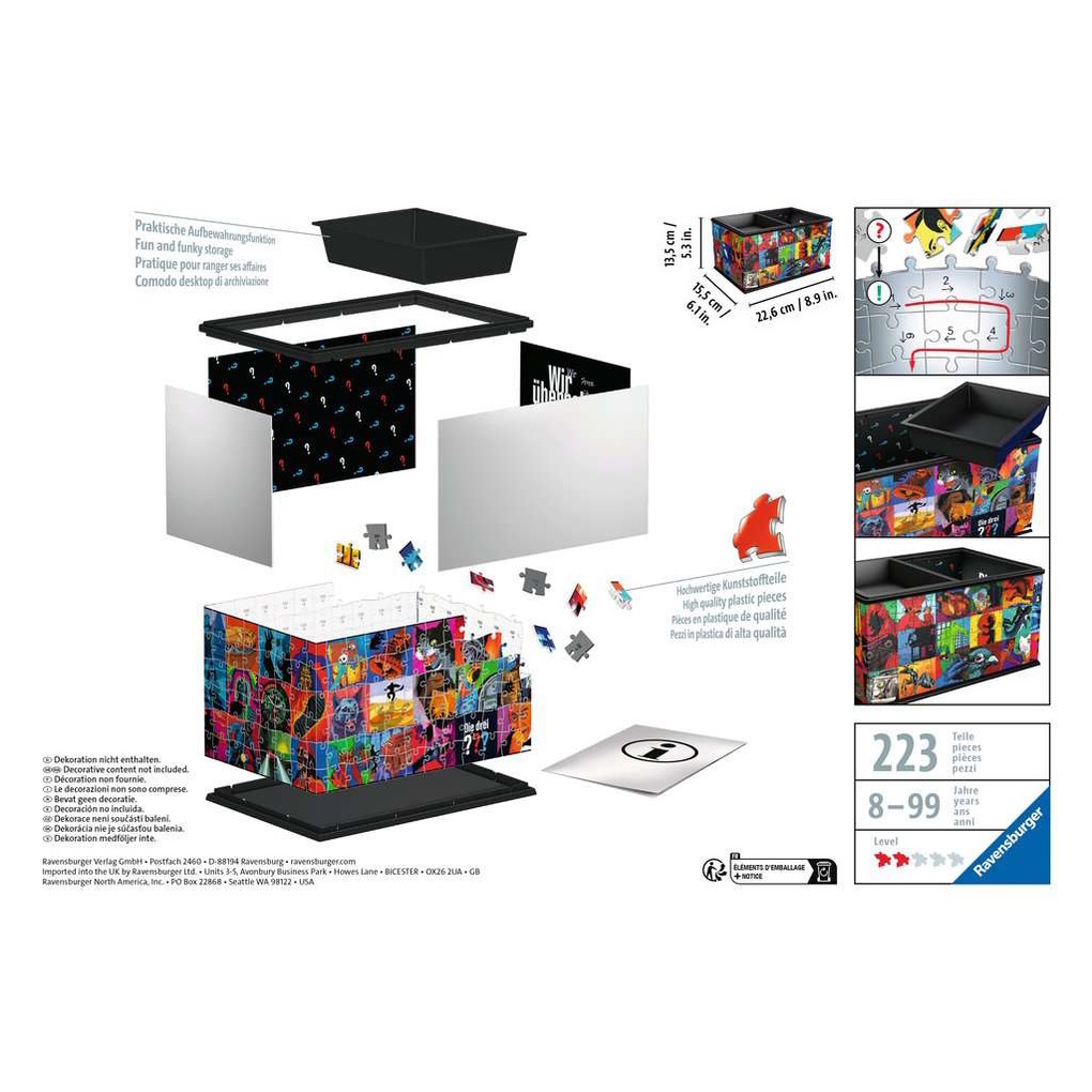 Weitere Ansicht: 3D Puzzle Aufbewahrungsbox Die drei ???