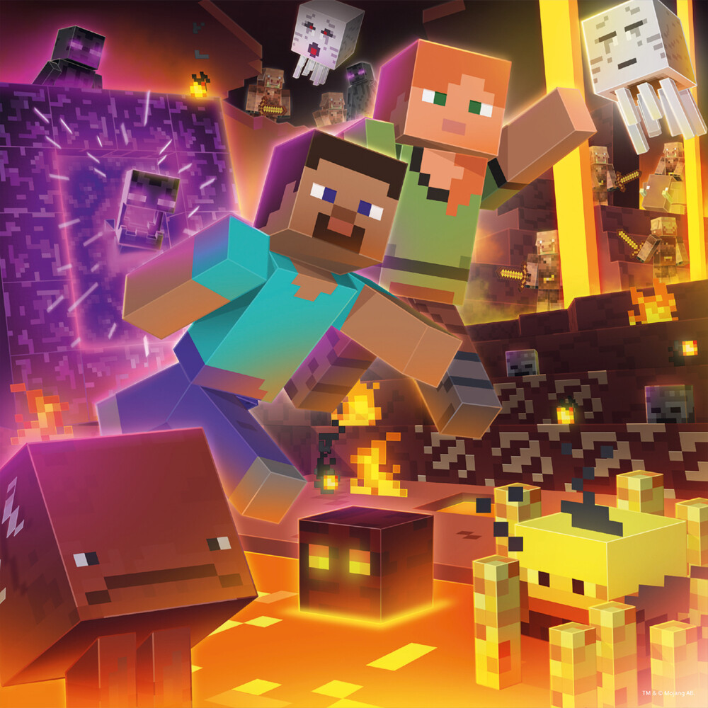 Weitere Ansicht: Kinderpuzzle 3x49 Teile - Minecraft Biomes