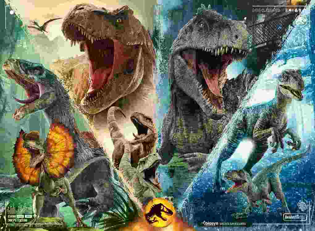 Weitere Ansicht: Kinderpuzzle 100 XXL Teile - Jurassic Park - Dinosaurierarten