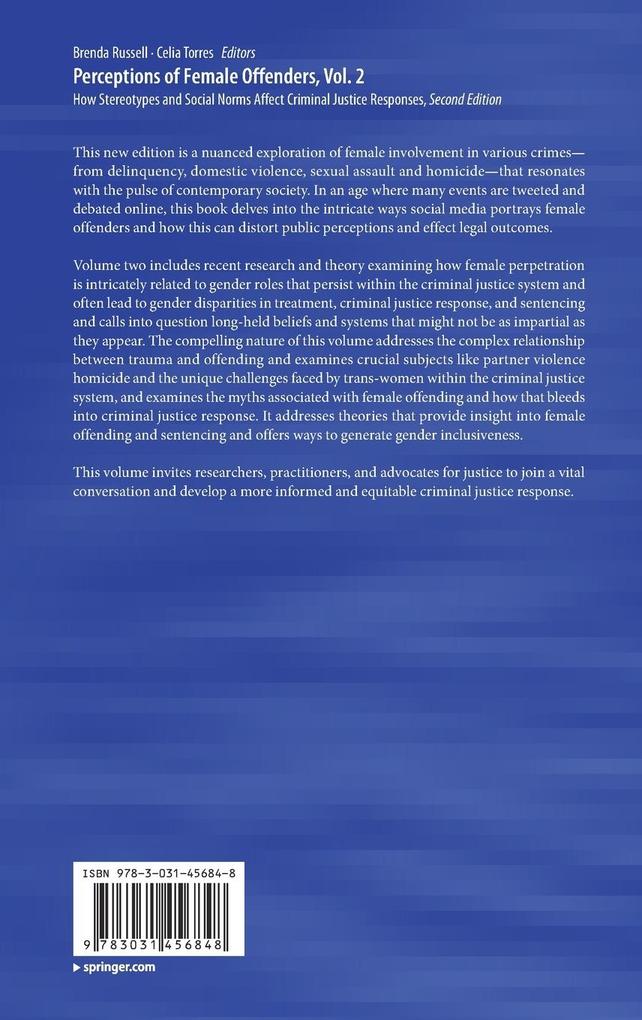 Weitere Ansicht: Perceptions of Female Offenders, Vol. 2