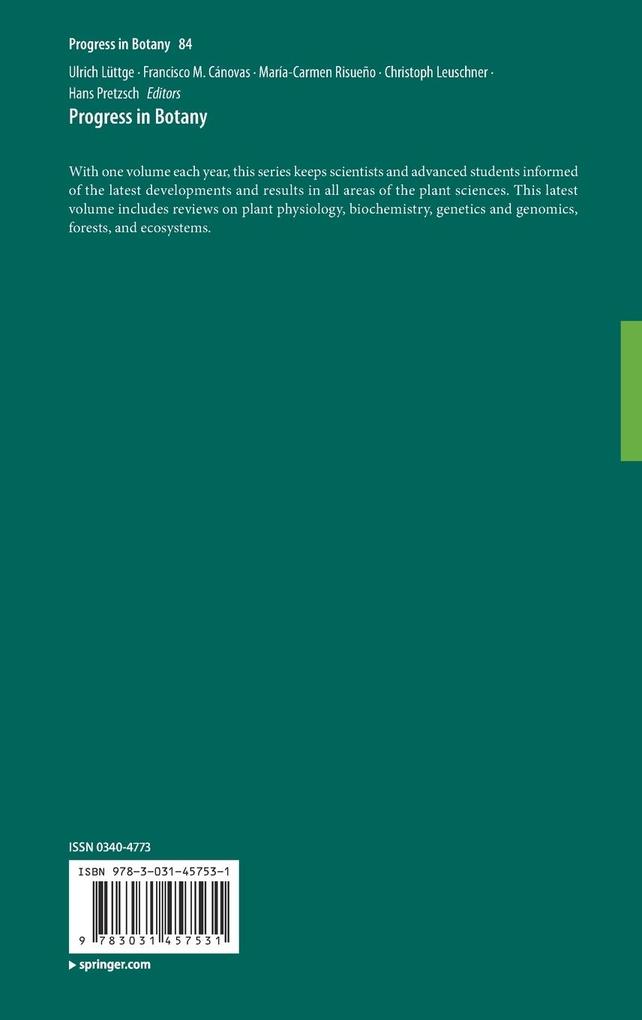 Weitere Ansicht: Progress in Botany Vol. 84